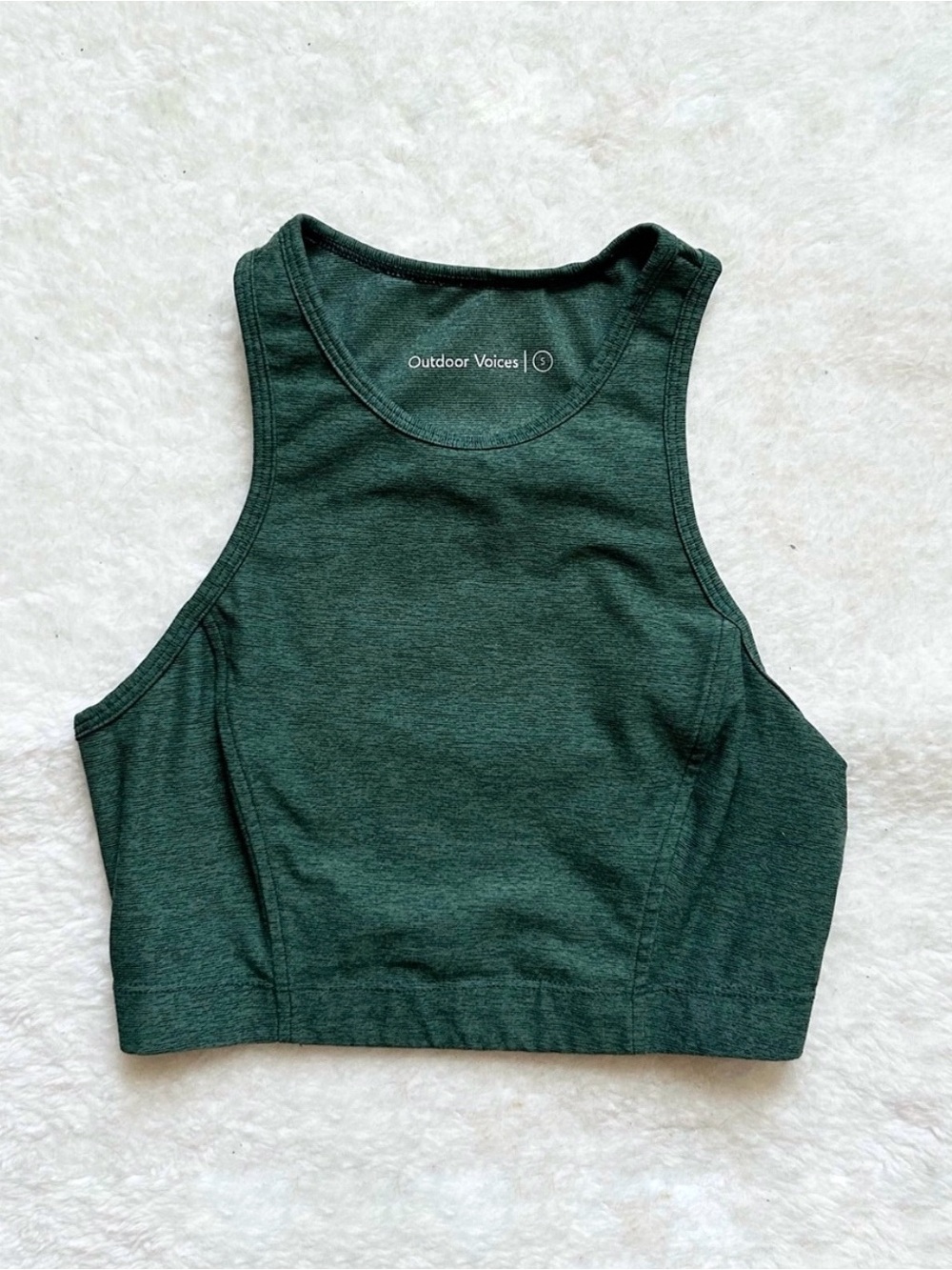 Outdoor Voices Forest Green Athletic Crop Top